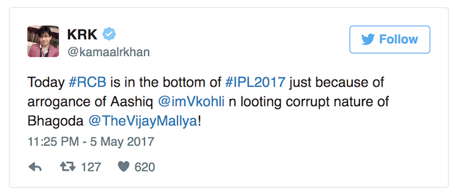 KRK tweet