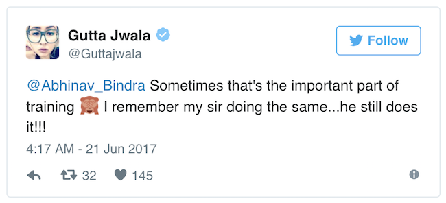 Jwala Gutta tweet