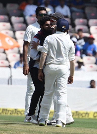 Case file against Virat Kohli fan for trespassing into the cricket ground at Hyderabad