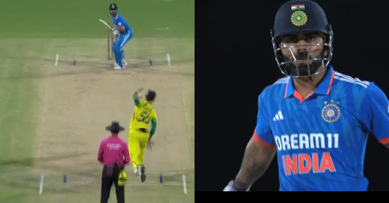 IND vs AUS 2023 [WATCH]: Virat Kohli smacks Mitchell Starc for a stunning six in the third ODI