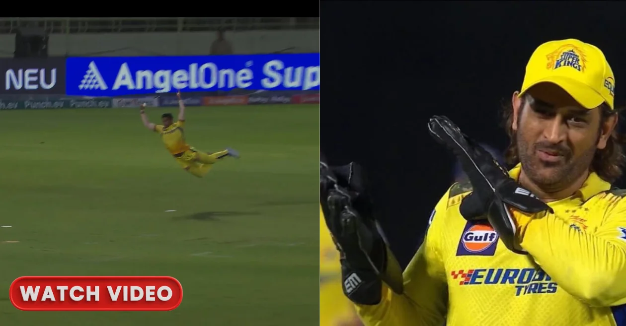 IPL 2024 [WATCH]: Matheesha Pathirana takes a flying catch to dismiss David Warner; MS Dhoni loves it