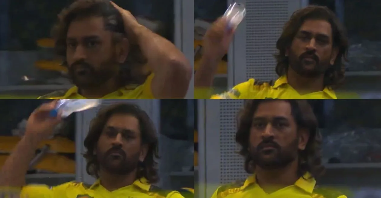 IPL 2024 [WATCH]: MS Dhoni shows frustration at the cameraman; threatens to throw a water bottle from dressing room