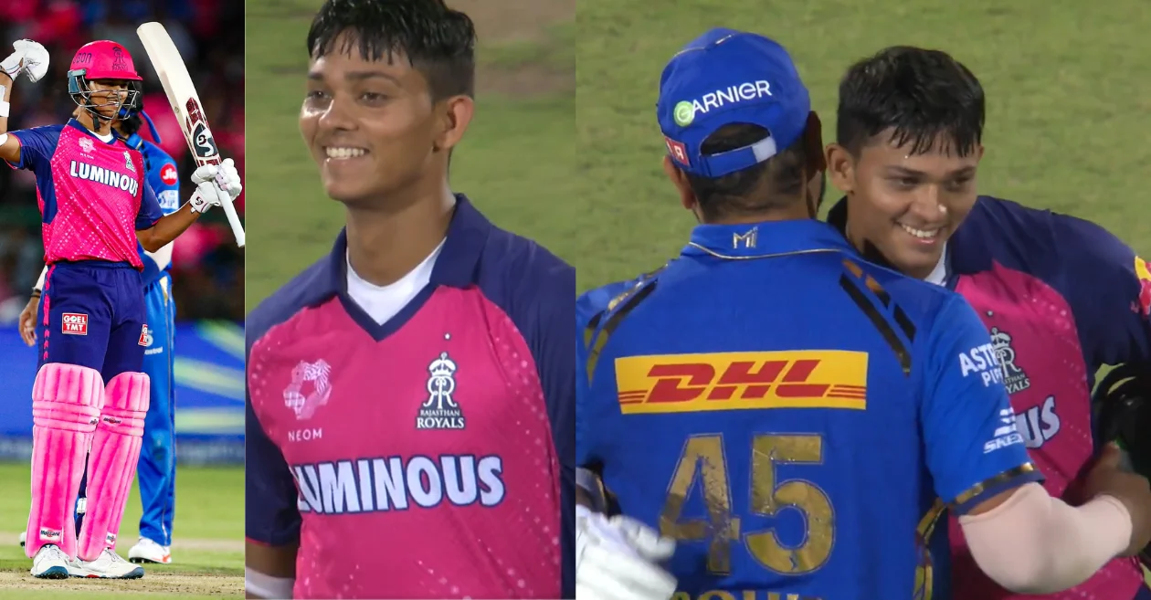 IPL 2024 [WATCH]: Rohit Sharma hails Yashasvi Jaiswal’s comeback hundred with a warm hug