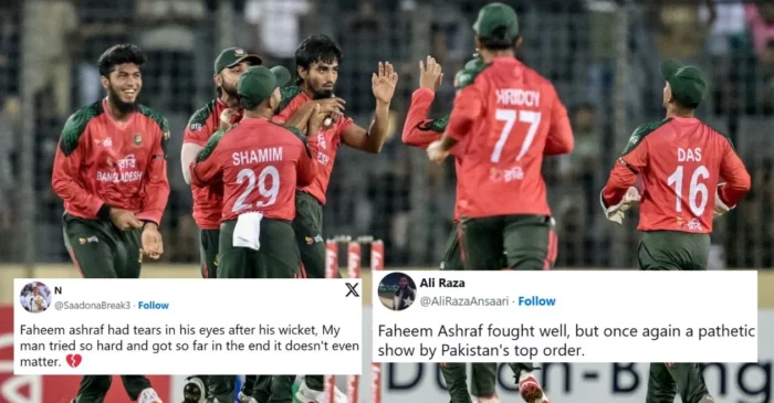 BAN vs PAK: Fans erupt as Faheem Ashraf’s valiant fifty goes in vain as Bangladesh clinch series in final-over thriller