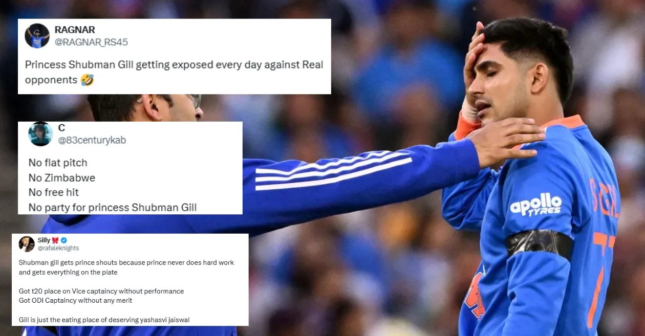 Fans roast Shubman Gill after another flop show in Australia during AUS vs IND 2nd T20I