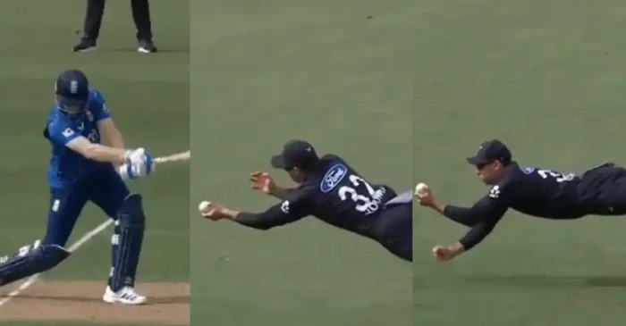 WATCH: Will Young plucks a screamer to dismiss Harry Brook in 2nd ODI – NZ vs ENG