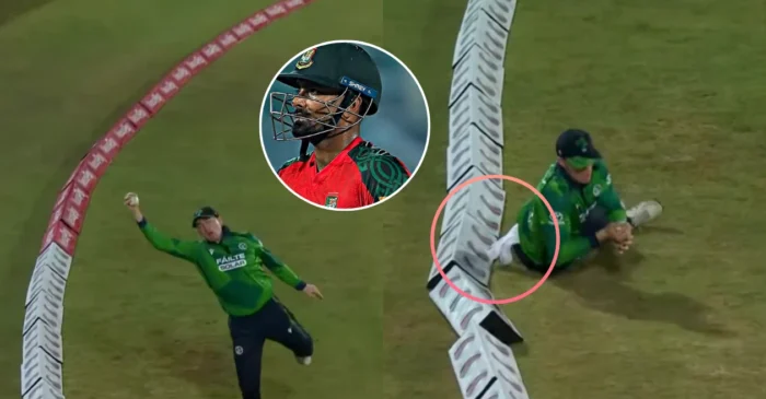 BAN vs IRE: Towel interference turns Litton Das’s catch into six as Bangladesh edge Ireland in last-over thriller