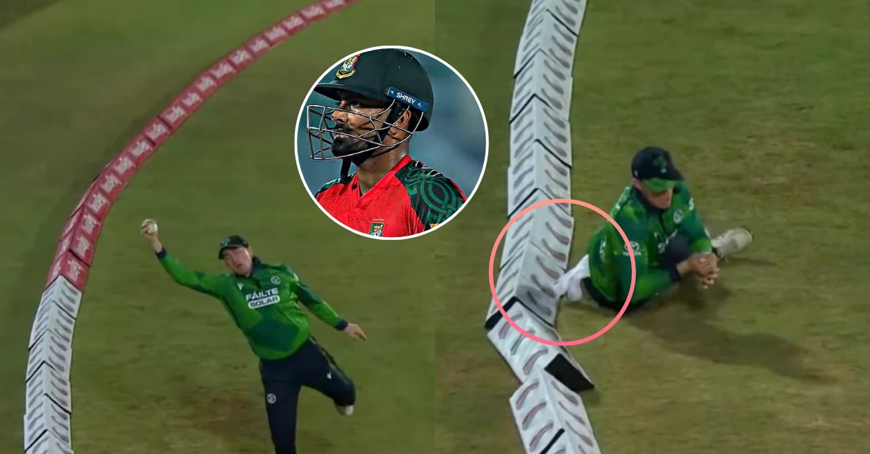 BAN vs IRE: Towel interference turns Litton Das’s catch into six as Bangladesh edge Ireland in last-over thriller
