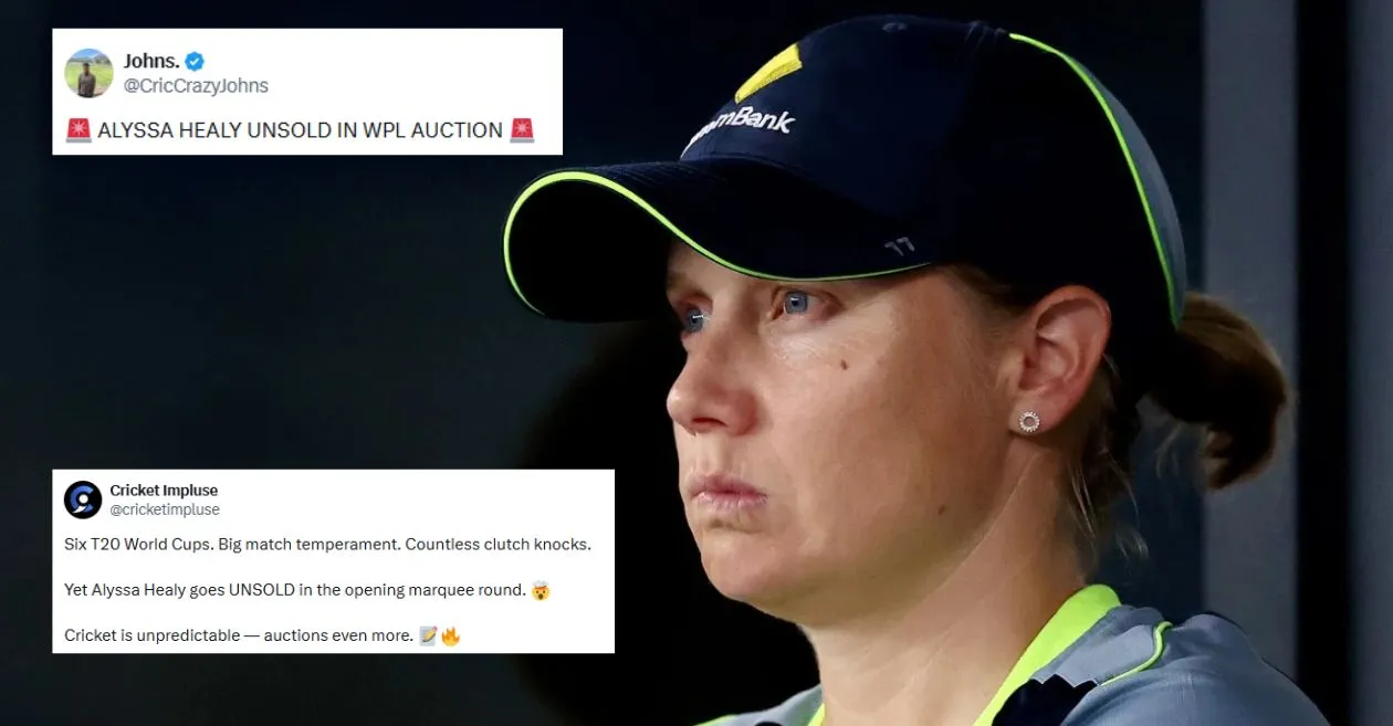Fans stunned as Australia captain Alyssa Healy goes unsold in WPL 2026 mega auction