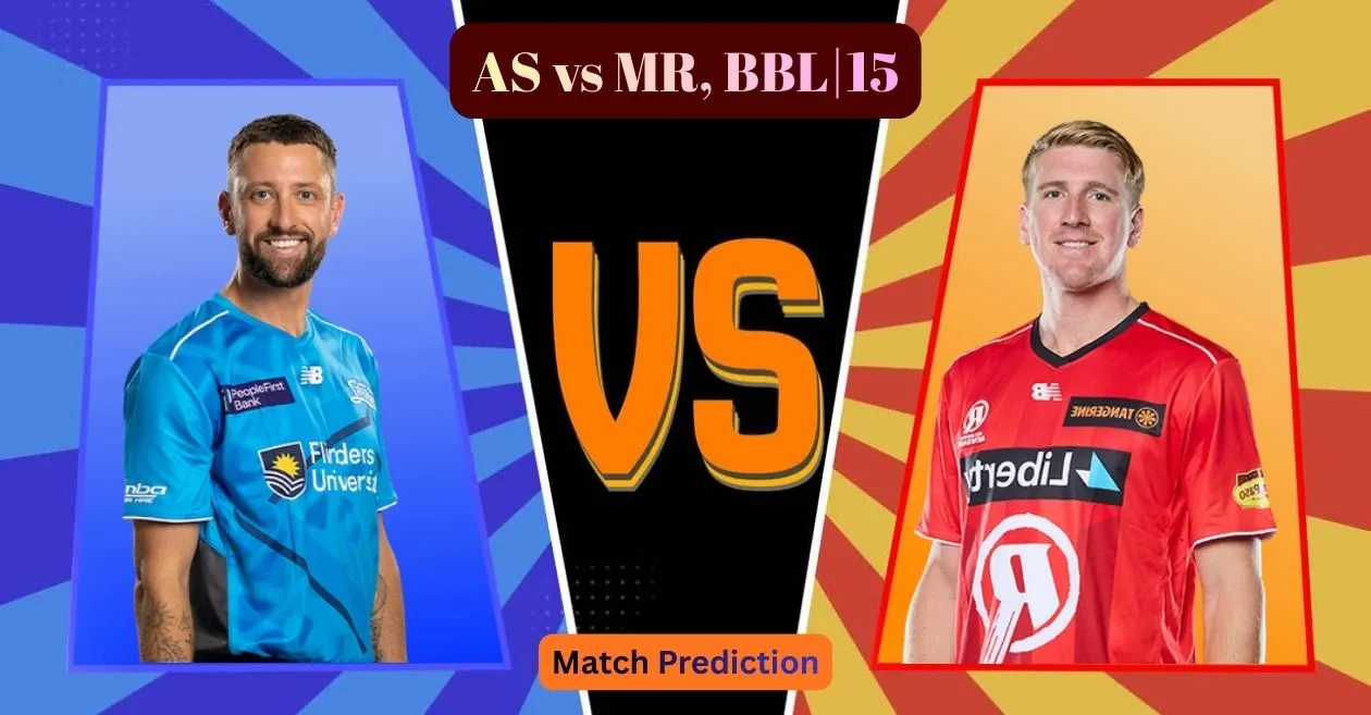 AS vs MR, BBL|15, Match Prediction: Who will win today’s game between Adelaide Strikers and Melbourne Renegades?