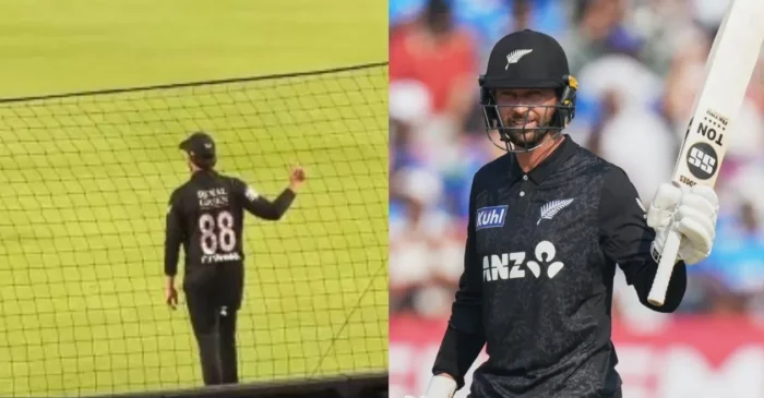 WATCH: CSK fever hits IND vs NZ 1st ODI as Devon Conway responds to chants at BCA Stadium