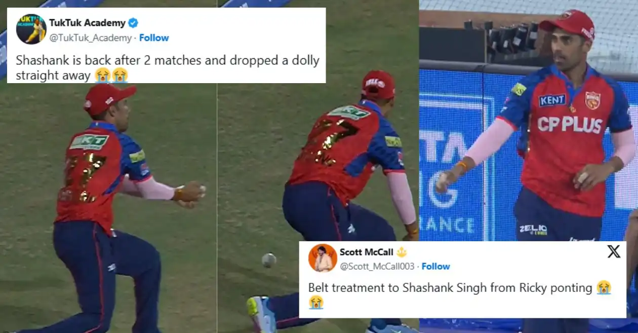 IPL 2026: Fans brutally troll Shashank Singh as he drops a sitter during SRH vs PBKS clash