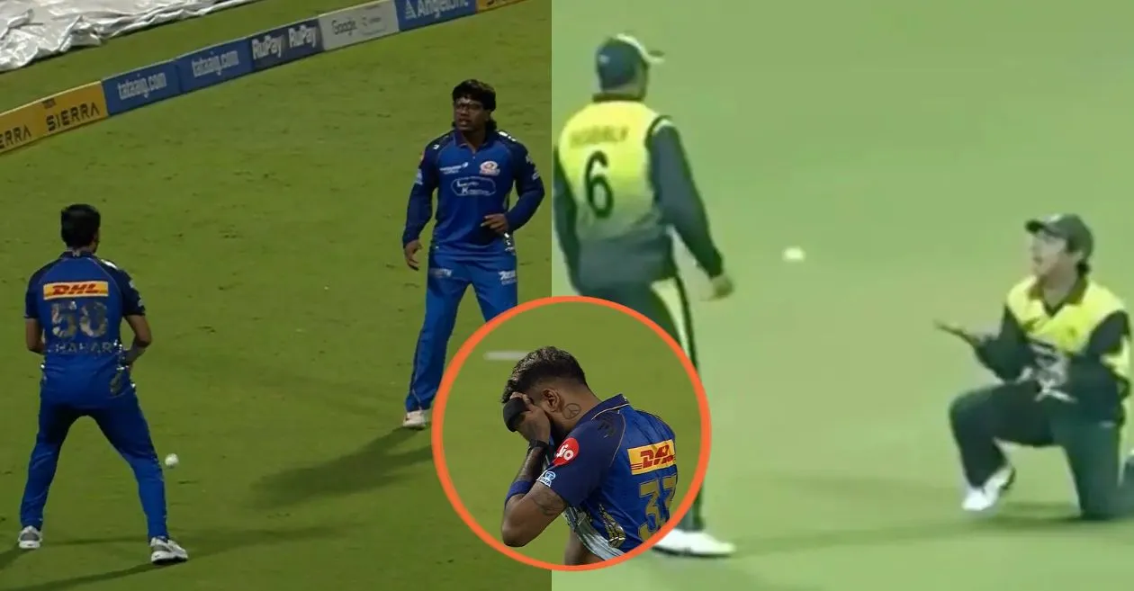 IPL 2026 [WATCH]: MI duo Deepak Chahar and Robin Minz channel Ajmal-Malik meme with comical dropped catch vs KKR