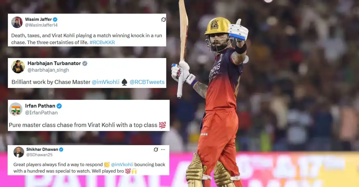 IPL 2026: Fans go wild as RCB beat KKR to claim top spot courtesy of Virat Kohli’s stunning century