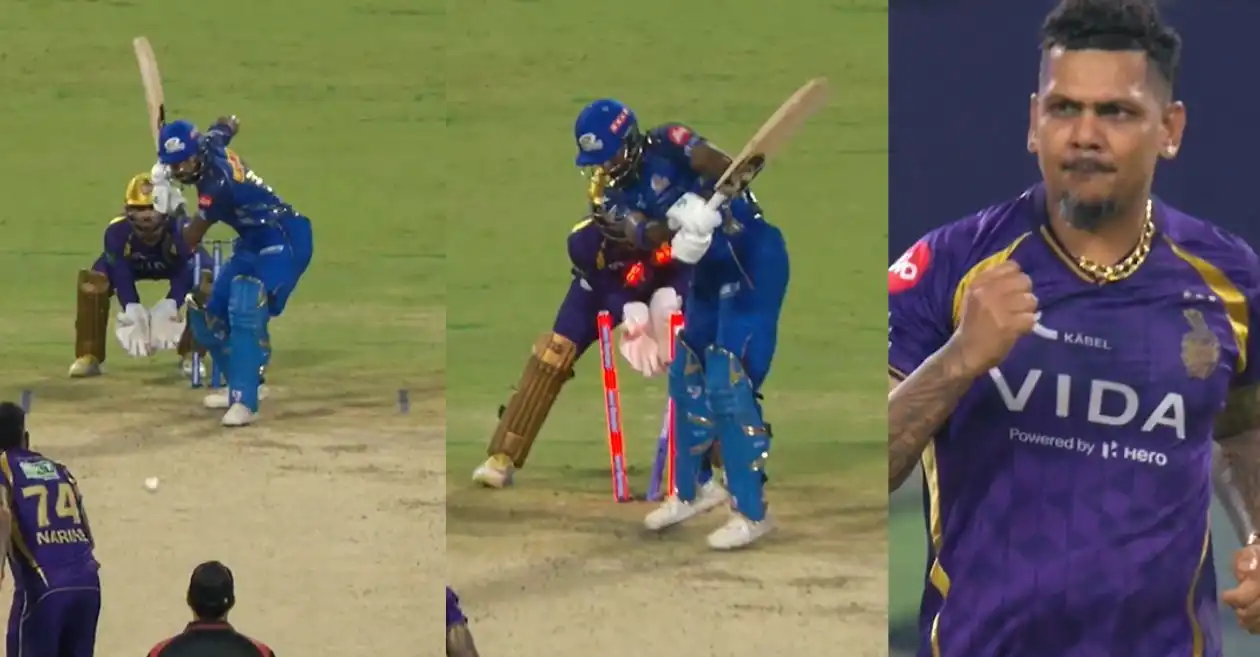 WATCH: Sunil Narine bamboozles Hardik Pandya with a magical delivery in KKR vs MI IPL 2026 clash